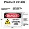 Signmission Battery Charging Area, Vinyl Decal, 18 in x 24 in OS-2PACK-DS-D-1824-L-1039 - alternate 4